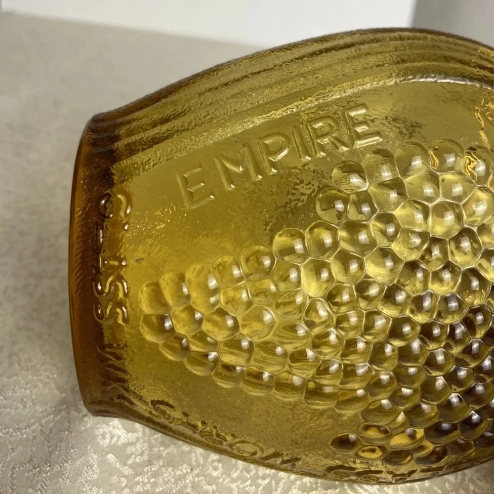 Vintage Glass Eagle Embossed Flask Collectible Bottle Home Decor Green Glassware - Picture 7 of 12